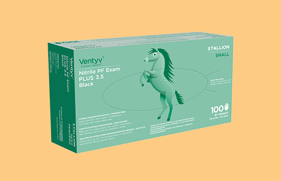 Ventyv Nitrile Powder-Free Plus 3.5 Gloves - Durable for Medical